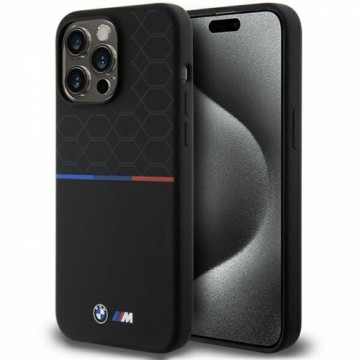BMW BMHMP15X22SMPK iPhone 15 Pro Max 6.7" czarny|black hardcase M Silicone Pattern MagSafe