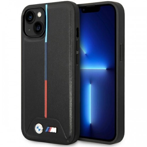 BMW BMHCP15S22PVTK iPhone 15 | 14 | 13 6.1" czarny|black hardcase M Quilted Tricolor image 1