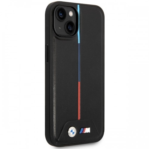 BMW BMHCP15S22PVTK iPhone 15 | 14 | 13 6.1" czarny|black hardcase M Quilted Tricolor image 4