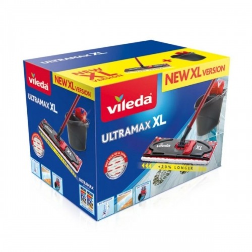 Birste Vileda Ultramax XL Box Melns Sarkans Mikrošķiedra image 1