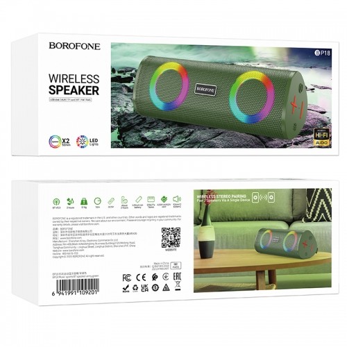 OEM Borofone Portable Bluetooth Speaker BP18 Music green image 5