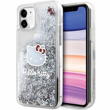 Hello Kitty Liquid Glitter Charms Kitty Head Case for iPhone 11 | Xr - Silver
