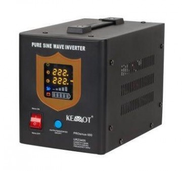 KEMOT PROsinus-500 emergency power source with pure sine wave inverter and charging function 12V 230V 800VA | 500W - black color