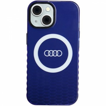 Audi IML Big Logo MagSafe Case iPhone 15 | 14 | 13 6.1" niebieski|navy blue hardcase AU-IMLMIP15-Q5|D2-BE