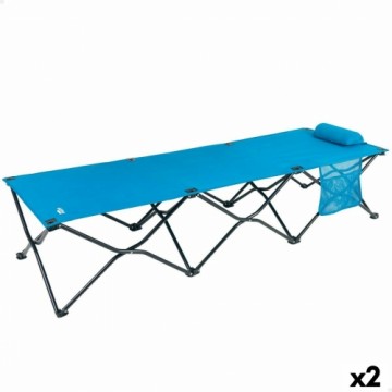 Раскладная кровать Aktive Синий Кемпинг 178 x 62 x 38 cm 178 x 38 x 62 cm (2 штук)