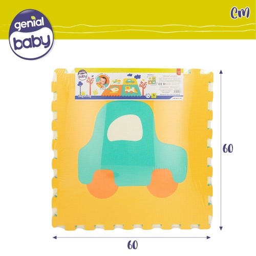 Color Baby Paklājiņš puzle zīdaiņiem, Transports, 4 dab. (118 x 118 cm), Eva gumija, +10 mēn. CB47156 image 2