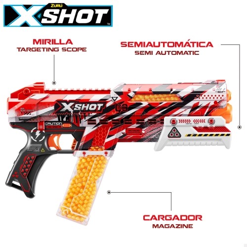Pistole X-Shot Hyper Gel Cluth  ar 5000 gēla bumbiņām, ātrums līdz 60 metriem sekundē ZURU 14 g+ CB47147 image 2