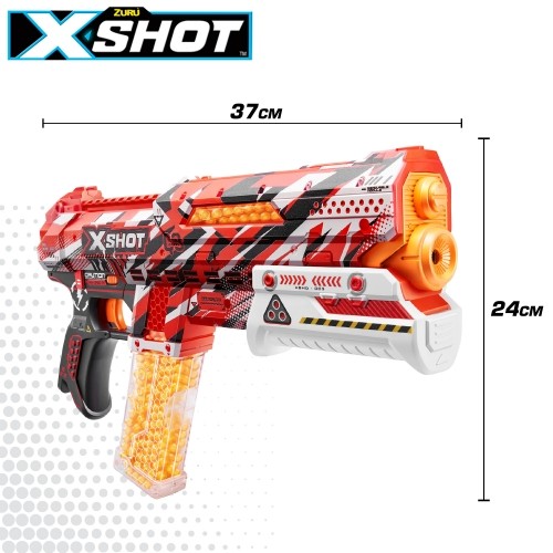 Pistole X-Shot Hyper Gel Cluth  ar 5000 gēla bumbiņām, ātrums līdz 60 metriem sekundē ZURU 14 g+ CB47147 image 5
