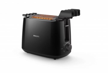 Philips Daily Collection Toaster HD2583|90  Plastic  2-slot  bun warmer  sandwich rack  black