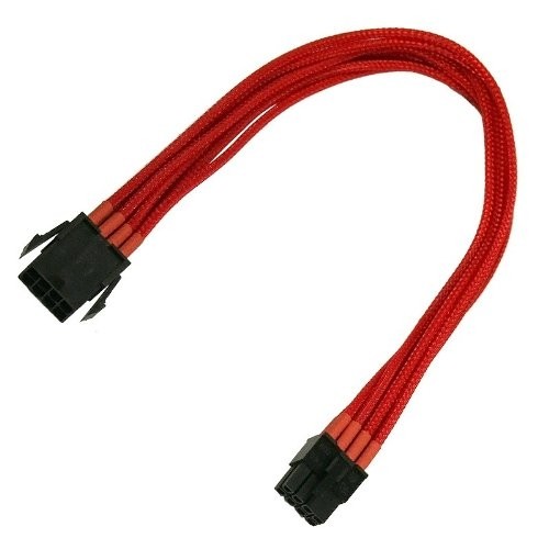 Nanoxia 8-Pin PCI-E extension cable 30cm red image 1