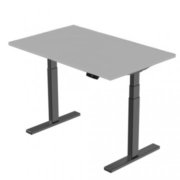 Extradigital Height-Adjustable Table, 139cm x 68 cm, Gray