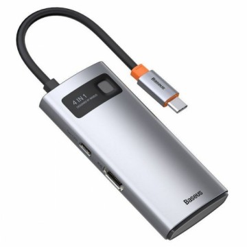 USB Centrmezgls Baseus CAHUB-CY0G Sudrabains