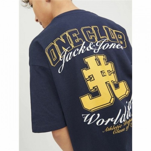 Krekls ar Īsām Piedurknēm Bērniem Jack & Jones Jorcole Back Print Tumši Zils image 4