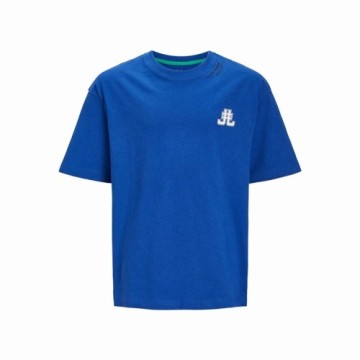 Krekls ar Īsām Piedurknēm Bērniem Jack & Jones Jorcole Back Print Tumši zils