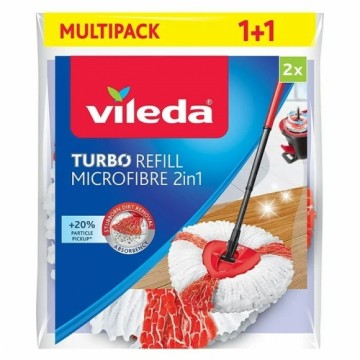 Смена для швабры для мытья полов Vileda Turbo 2in1 Микрофибра Полиамид полиэстер (2 штук)