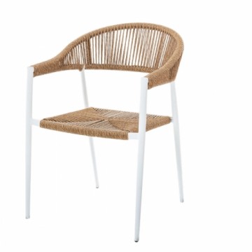 Bigbuy Home Садовое кресло Neska ii Белый синтетический Алюминий 56 x 59,5 x 81 cm