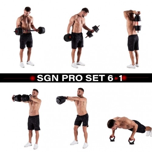 6IN1 HMS SGN120 WEIGHT SET (BARBELL, DUMBBELL AND KETTLEBELL) 20KG image 3