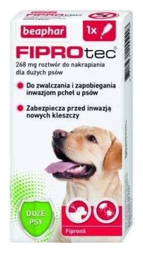 BEAPHAR Drops against fleas and ticks for dogs L - 1 x 268 mg image 1