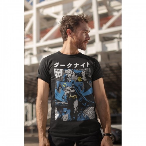 Krekls ar Īsām Piedurknēm Batman Manga Cover Melns Unisekss image 3