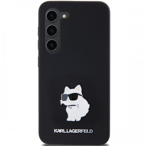 Karl Lagerfeld KLHCS23SSMHCNPK S23 S911 czarny|black hardcase Silicone Choupette Metal Pin image 3