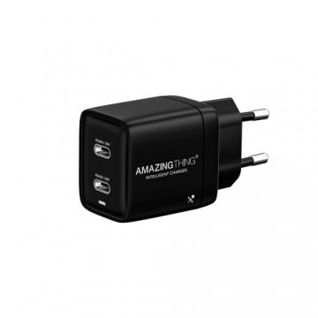 OEM Amazing Thing Wall charger Speed Pro EUPD40WBK - 2xType C - PD 40W 3A black