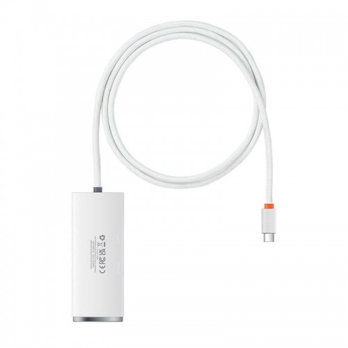 OEM Baseus Lite Series Hub 4in1 USB-C to 4x USB 3.0 + USB-C, 1m (White) image 1