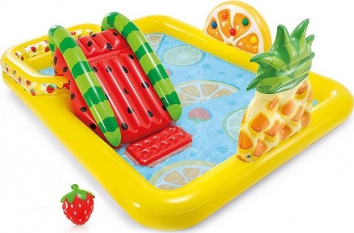 Intex paddling pool Fun 'n Fruity Play Center  244x191cm  swimming pool (yellow  with water slide) image 1