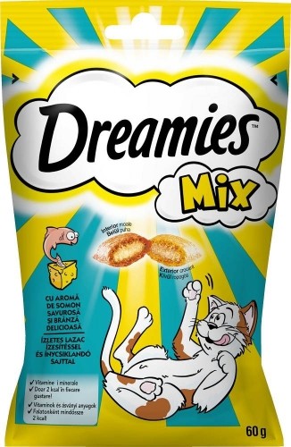 DREAMIES Mix with Salmon-flavored Cheese - cat treats - 60 g image 1
