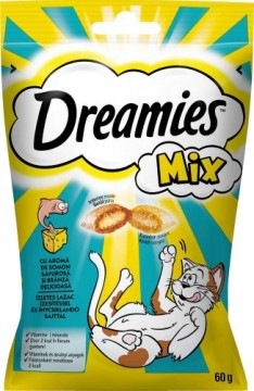 DREAMIES Mix with Salmon-flavored Cheese - cat treats - 60 g