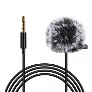 Puluz Jack Lavalier Wired Condenser Recording Microphone 1.5m jack 3.5mm PU424