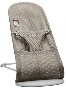 Babybjorn BABYBJÖRN šūpuļkrēsls BLISS Mesh, grey/beige + rotaļlieta, 606102