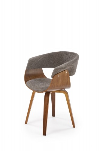Halmar K545 chair, grey / walnut image 1