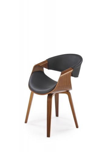 Halmar K544 chair, black / walnut image 1