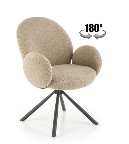 Halmar K498 chair, cappuccino image 1