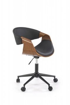 Halmar BILBO office chair, black / walnut