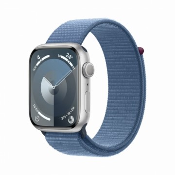 Viedpulkstenis Apple Watch Series 9 Zils Sudrabains 1,9" 45 mm