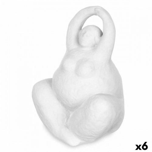Gift Decor Декоративная фигура Белый Dolomite 14 x 18 x 11 cm (6 штук) Женщина Yoga image 1