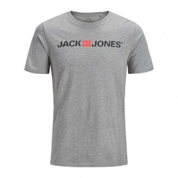 Vīriešu Krekls ar Īsām Piedurknēm JJECORP LOGO TEE SS Jack & Jones 12137126 Pelēks