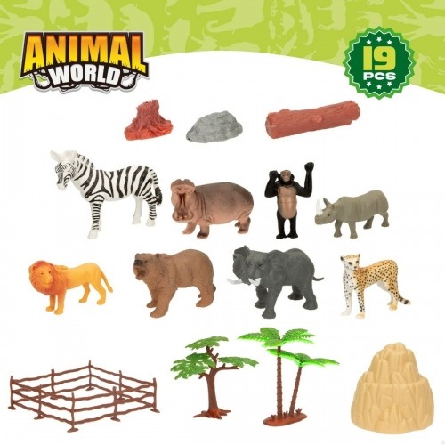 Dzīvnieku figūras Colorbaby 19 Daudzums Džungļi Plastmasa 14 x 6 x 5 cm (6 gb.) image 2