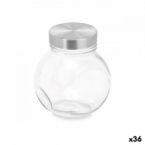 Vivalto Biskvīta burka Caurspīdīgs Stikls 460 ml (36 Vienības) Ar vāku Reguliuojamas image 1