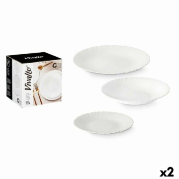 Vivalto Набор посуды Белый Cтекло (2 штук) 18 Предметы