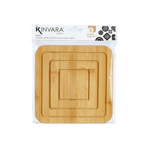 Kinvara Подставка под горячее Натуральный Бамбук 19 x 1 x 19 cm (24 штук) Квадратный image 3