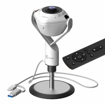j5create 360° AI untestützte Webcam mit Lautsprecher, Mikrofon