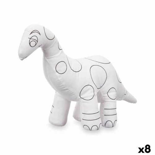 Pincello Плюшевая игрушка для раскраски Белый Чёрный Ткань 28 x 22 x 9 cm Динозавр (8 штук) image 1