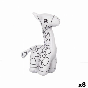 Pincello Плюшевая игрушка для раскраски Белый Чёрный Ткань 17 x 22 x 9 cm Жираф (8 штук)