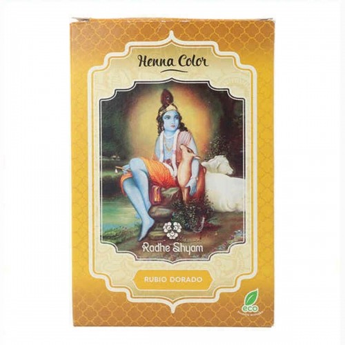 Daļēji Pastāvīga Krāsviela Henna Radhe Shyam Zeltaini Blonds (100 g) image 1