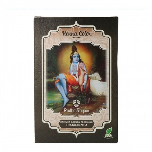 Daļēji Pastāvīga Krāsviela Radhe Shyam Tumša kastaņa Henna Pūderēts (100 g) image 1