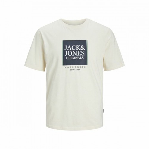 Vīriešu Krekls ar Īsām Piedurknēm Jack & Jones Lafayette Box Bēšs image 1