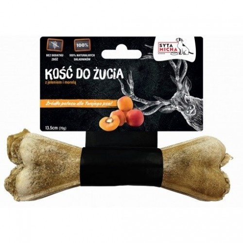 SYTA MICHA Deer chew bone with apricot - dog treat - 13.5cm image 1
