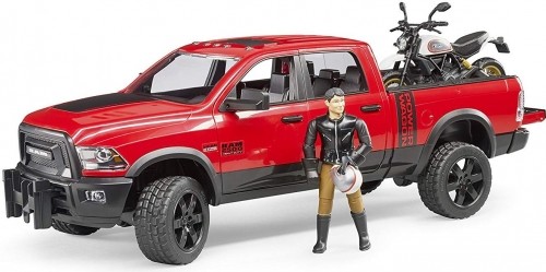 Bruder Dodge RAM 2500 Power Wagon with a trailer and a motorcycle Ducati 02502 image 1